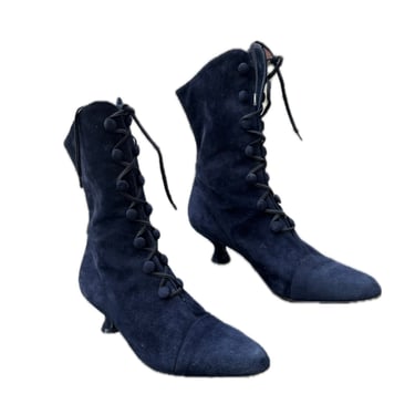 Italian Suede Lace-Up Boots