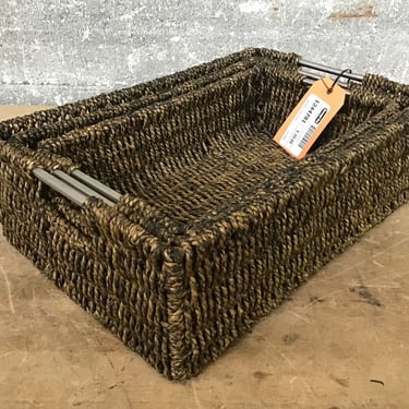 Set of 3 Nesting Wicker Baskets (Seattle)