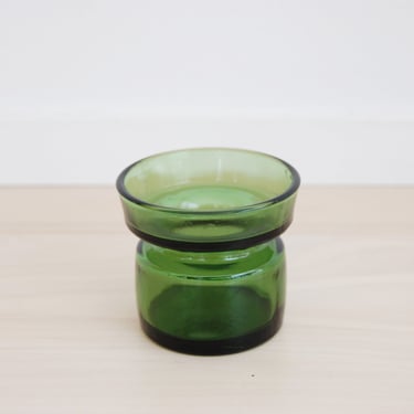 Scandinavian Modern Dansk Designs Green Glass Candle Holders Jens Quistgaard 