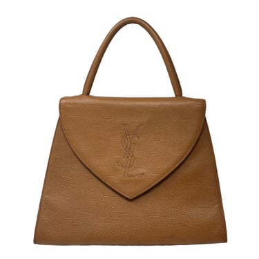 YSL Tan Logo Top Handle Bag