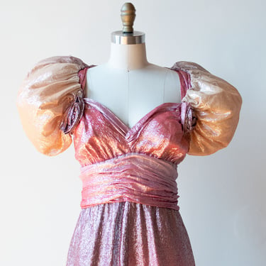 1980s Ombre Lurex Gown 