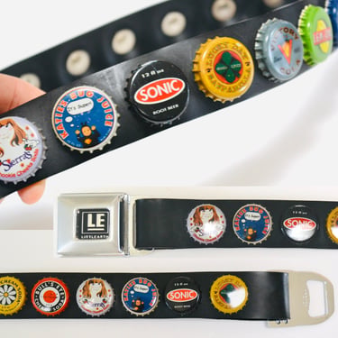Vintage 90s Seatbelt Rubber Beer Cap Belt bottle cap belt products for sale | eBay main image 3