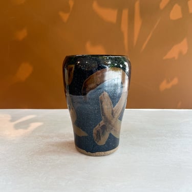 Blue And Brown Ceramic Vase