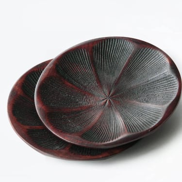 13.3cm / Hand Carved Wooden Plate | Japanese Craft 