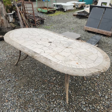 Outdoor Stone Top Table 80" x 28" x 42"