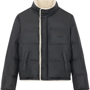 Saint Laurent Paris Men Faux-Shearling Semi Shiny Puffer Jacket