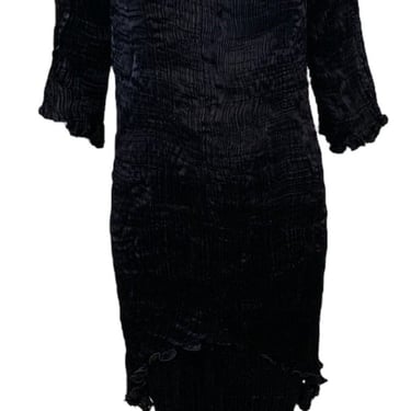 Patricia Lester 80 Black  Fortuny Style Pleated Two Piece Evening Ensemble