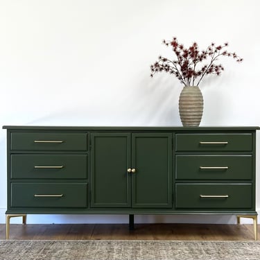 AVAILABLE - Dark Green Vintage Buffet or Dresser - contact for shipping quote 