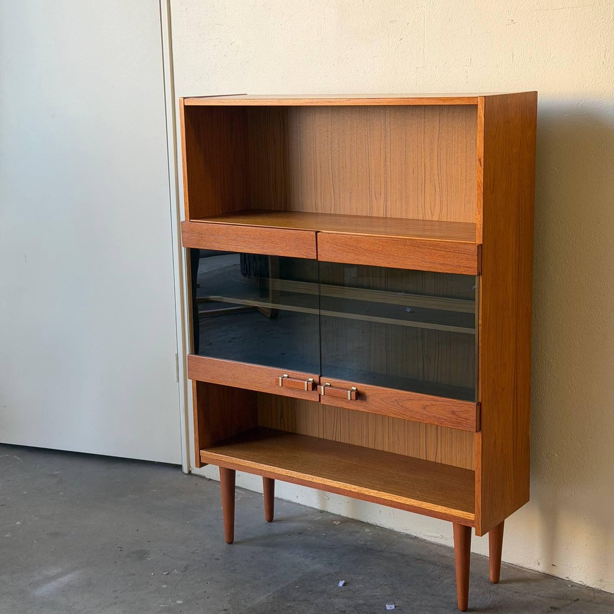 Mid Century Danish Teak Display Cabinet – Vintage Scandinavian | Buko ...