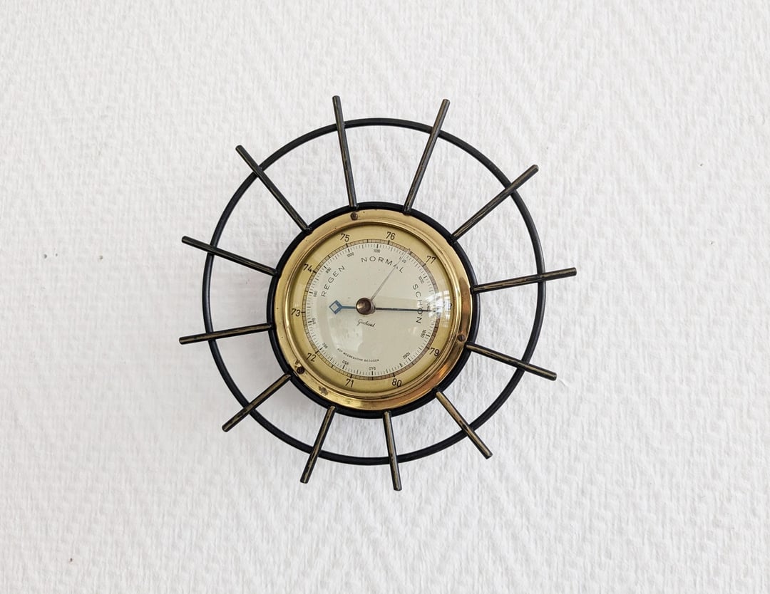 Vintage barometer by Gischard, wall barometer based on sea level | Mele ...