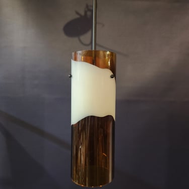Contemporary Amber Pendant Light 5 x 42