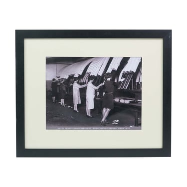 Black & White Framed & Matted Photo of Hotel Pennsylvania Room Service