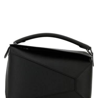 Loewe Women Black Leather Puzzle Edge Handbag