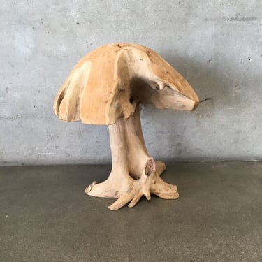 Solid Teak Root Mushroom Sculpture