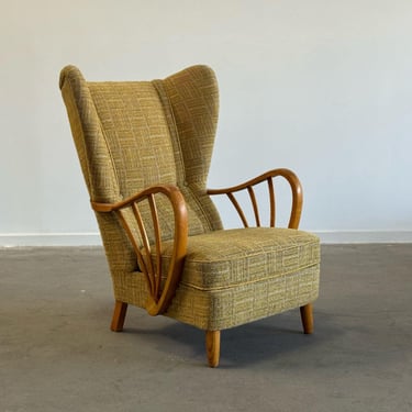 1950’s Swedish Highback Lounge Chair 