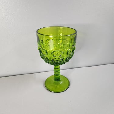 Federal Glass Green Chalice Vase 