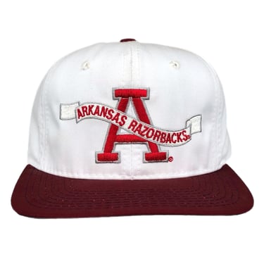 Vintage 80s/90s University of Arkansas Razorbacks Embroidered Made in USA SnapBack Hat Cap 