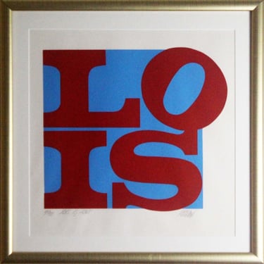Post Modern Richard Koslow Love is Lois Serigraph Robert Indiana Style 