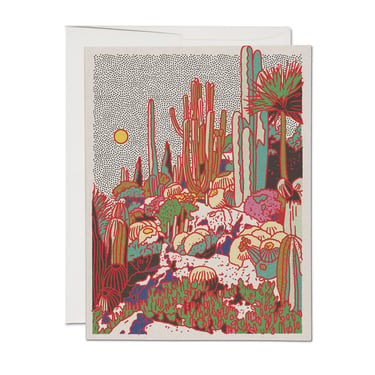 Red Cap Cards - Desert Sunset everyday greeting card: Singles