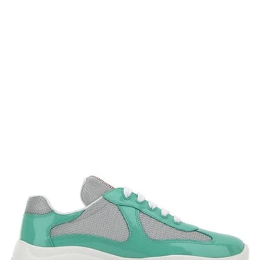 Prada Women Multicolor Leather And Fabric Prada America S Cup Sneakers