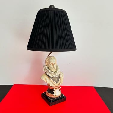 Italian Bust Lamp & Shade, C1950 