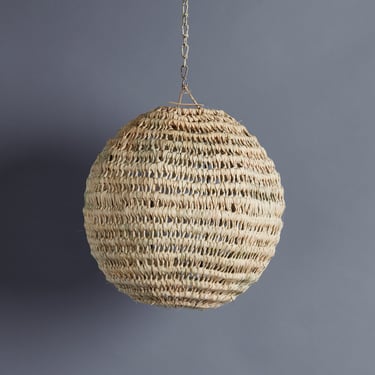 Hanging Moroccan Woven Palm Light from Marrakesh