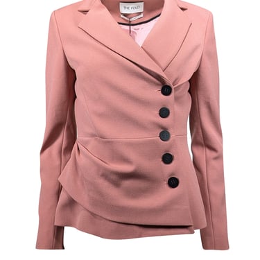 The Fold - Mauve Pink Stretch Crepe Jacket Sz 4