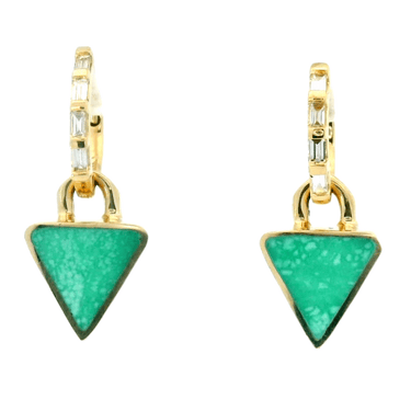 Broken Arrow Variscite Giza Earrings