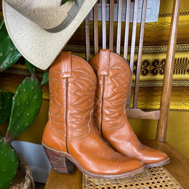 Vintage Leather Cowboy Boots Women’s Size 7.5 