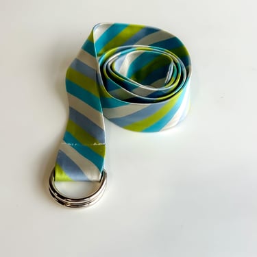 Y2K Striped Satin Necktie Belt