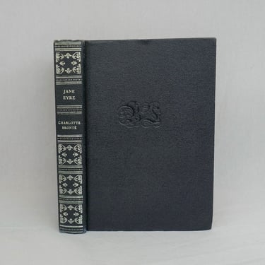 Jane Eyre (1847) by Charlotte Bronte - Book League of America Edition - Midnight Blue and Silver 
