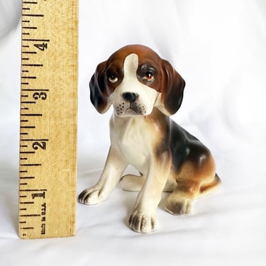 Vintage Hound Dog Figurine Porcelain Lefton Japan Beagle, St Bernard Mid Century 