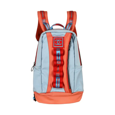 Chanel Orange + Blue Sport Backpack