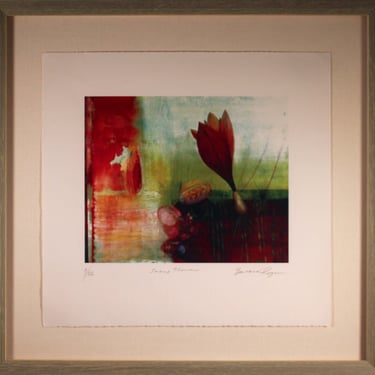 Barbara Rogers Swamp Flower Signed Contemporary Lithograph 9/22 Framed 