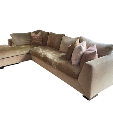 Kreiss Chenille Sectional Down Filled Sofa Couch LG223-6