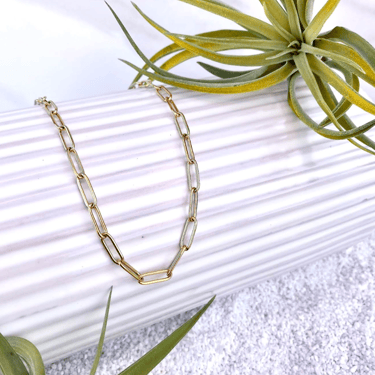 Paperclip Gold Filled Necklace