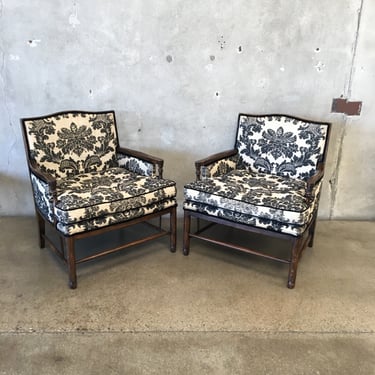 Pair of Upholstered Lounge Chairs