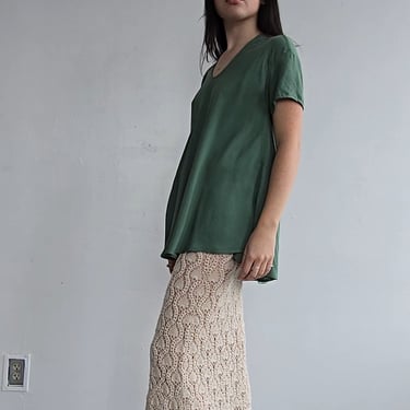 Armani Pine Silk Blouse
