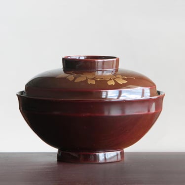 Antique Makie Owan Bowl | Lidded Soup Bowl | Kaiseki Food Lacquerware 005 