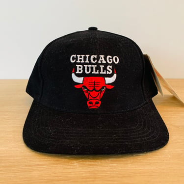 Vintage 1980s-90s Chicago Bulls NBA Basketball Hat Cap NOS New Old Stock with Original Tag Nike Jordan 