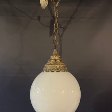 Vintage Globe Pendant Light 9” X 28”