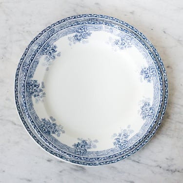 Pair of Round Transferware Platters