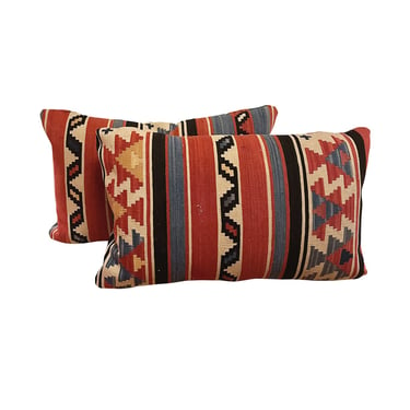 19th Century Navajo Blanket Pillows - a Pair