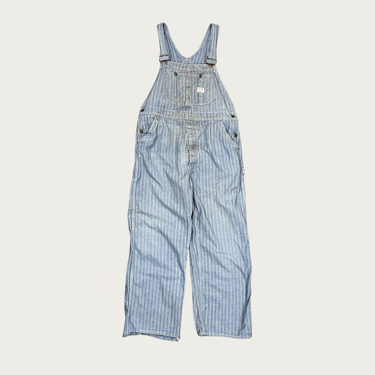 (39x28") Big Mac Pinstripe Denim Overalls
