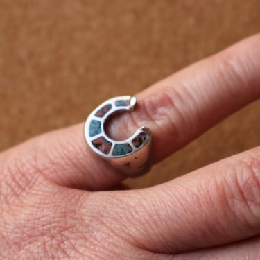 Horseshoe RINGS / Southwestern Sterling Ring / Vintage Silver Jewelry / Size 5 1/4 