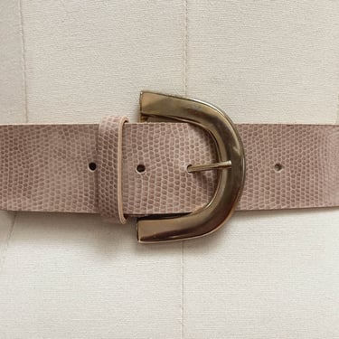 beige vegan leather belt | 80s 90s vintage taupe greige light brown faux leather belt 