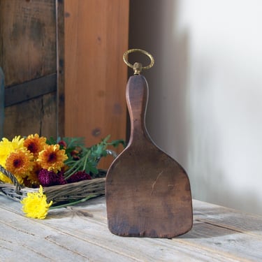 Vintage butter paddle / butter pat / hand carved wood paddle / primitive folk butter scoop / rustic country farmhouse kitchen decor / 