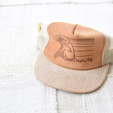 Vintage Suede Grand Canyon Corduroy Snapback (NOS) Baseball Hat | Tags on | Made in USA | 