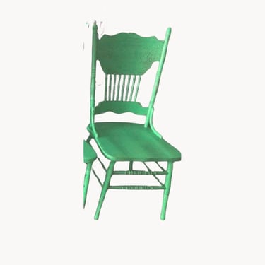 Hand painted green chair farmhouse chair farmhouse decor dining chairs kitchen Dining Chairs Custom Colors Available 1  green  chair 