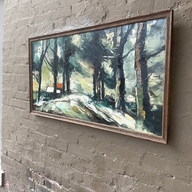Forest Scene, Oil on Canvas